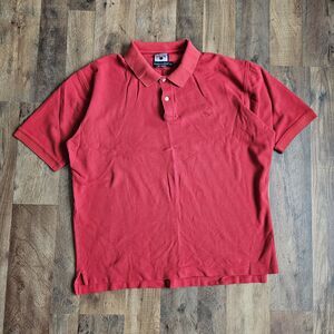 Vintage Single Stitch Façonnable Red Polo Gorpcore Preppy Old Money XL
